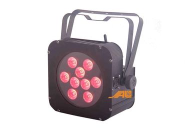 9pcs Rgbwa UV6 in 1 DMX-Eisen-flaches Gleichheits-Licht-flachem Fall-Entwurf