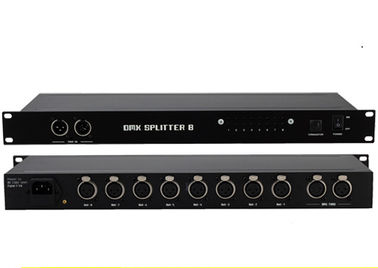 Schwärzen Sie 8 Licht-Prüfer der Weisen-Dmx512 für Berufsbeleuchtungen 90v-240v