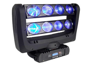 Doppelte Reihen-Spinne führte helles RGBW 8pcs 10 Watt LED-bewegliche Hauptlicht-