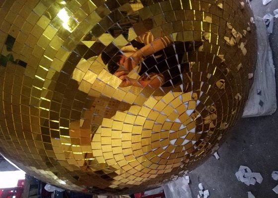 120CM beleuchtet goldenes Spiegel-Ball-Disco-Stadium drehenden Ball