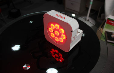 Batteriebetriebene 12 drahtlose LED Gleichheit x 15w RGBWA macht helle flache Gleichheit der hohen Leistung LED ein