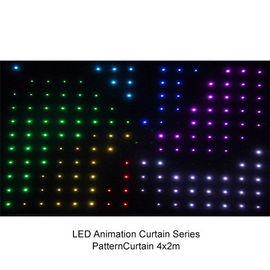 Farbenreiches P9 zu P20 4 x 3m LED Videovorhang, flexibler weicher geführter Stadiums-Schirm 200w