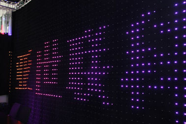 Feuerfester Samt-Stoff Rgb 3 in 1 führte den Innen-/im Freienstadiums-Animations-Visions-Vorhang-Hintergrund