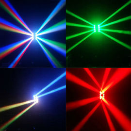DMX512 RGBW 4in1 8 mustert bewegliches Hauptlicht des Spinnen-Strahln-LED/drehendes Stadiums-Licht