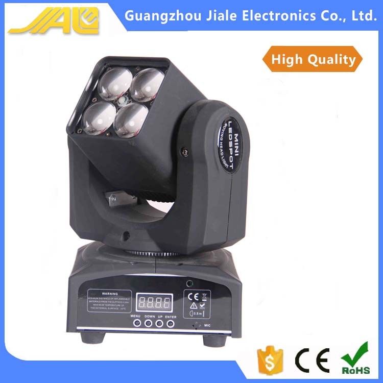 Neues 4pcs 10w 4in1 führte mini bewegliche helle Licht-DJ-Hauptlichter des Wäsche-lauten Summens