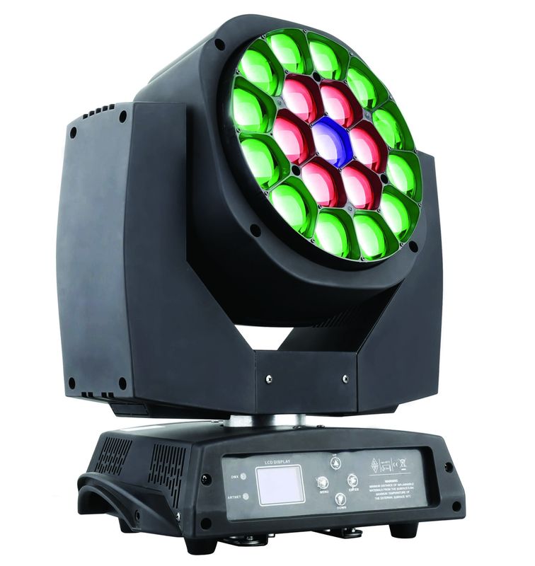 Bewegliche helle Hauptrotation Rgbw 19 *1 5W LED mit Grad des Winkels des lauten Summens 4 bis 60
