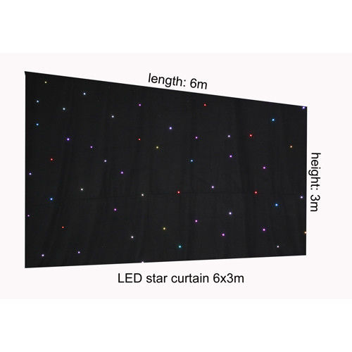Großhandels-LED-Stern-Vorhang-Stoff, der RGB für die Heirat oder Ereignis-Bühnenbild beleuchtet